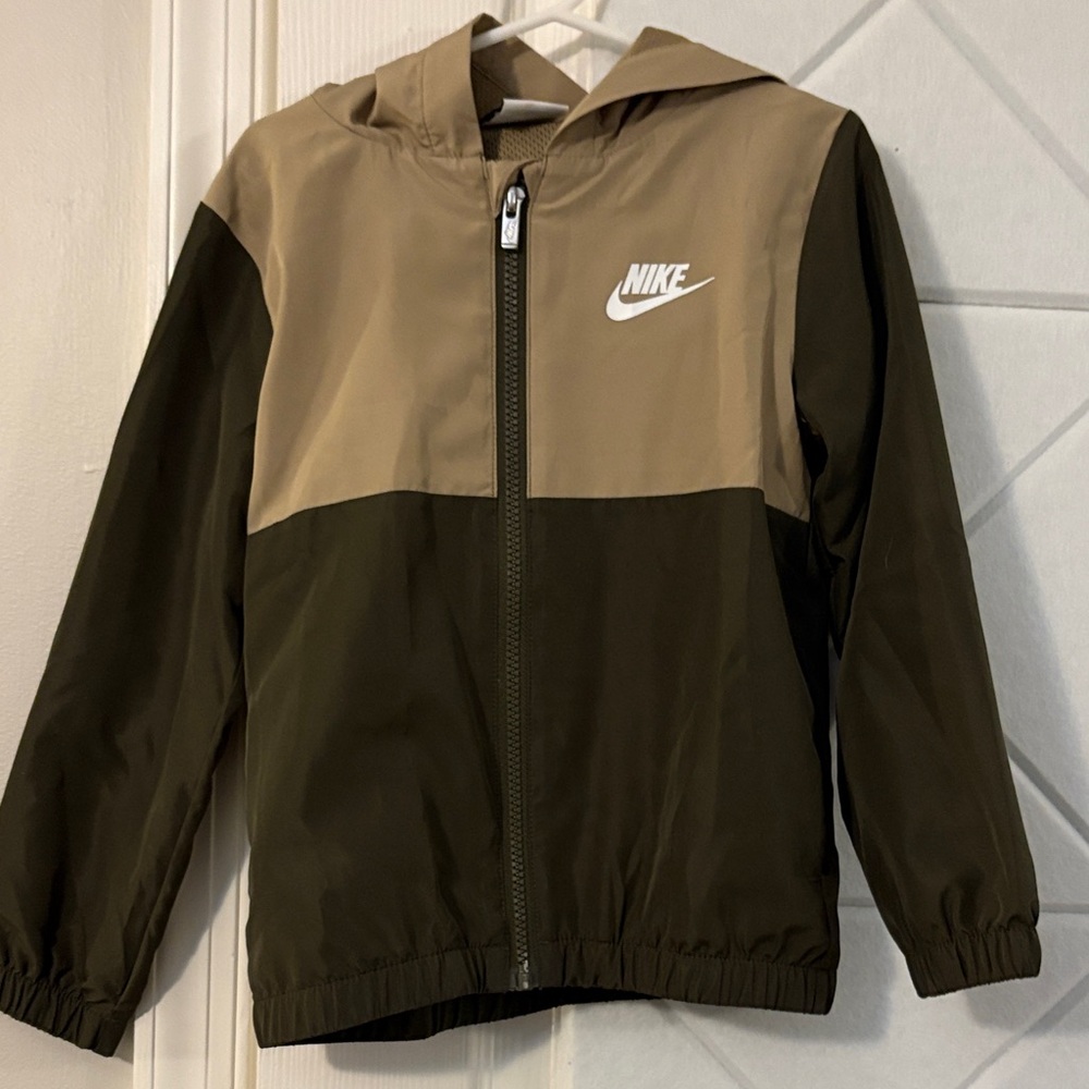Nike Olive and Tan Hooded Jacket